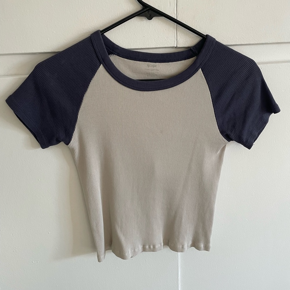 brandy navy blue baseball short sleev